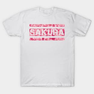 The cute pink sakura word T-Shirt